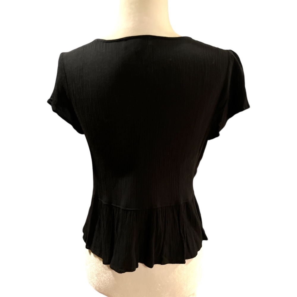 Mossimo Open Front Basic Black Sweater L - image 4